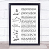 Beach Boys Wouldn't It Be Nice White Script Song Lyric Quote Print