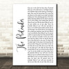 Foo Fighters The Pretender White Script Song Lyric Quote Print