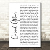 Panic! At The Disco Casual Affair White Script Song Lyric Quote Print