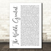 R Kelly The World's Greatest White Script Song Lyric Quote Print