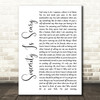 The 1975 Sincerity Is Scary White Script Song Lyric Quote Print