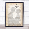 Aretha Franklin Angel Man Lady Bride Groom Wedding Song Lyric Framed Print