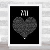 Beyonce Knowles 7 11 Black Heart Song Lyric Framed Print