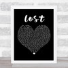 Dermot Kennedy Lost Black Heart Song Lyric Framed Print