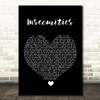 Jess Glynne Insecurities Black Heart Song Lyric Framed Print