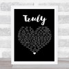 Lionel Richie Truly Black Heart Song Lyric Framed Print
