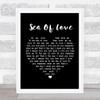 Marty Wilde Sea Of Love Black Heart Song Lyric Framed Print