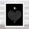 Nicky Jam x J Balvin X Black Heart Song Lyric Framed Print