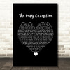 Paramore The Only Exception Black Heart Song Lyric Framed Print