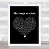 Paramore The Only Exception Black Heart Song Lyric Framed Print