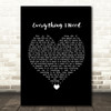 Skylar Grey Everything I Need Black Heart Song Lyric Framed Print