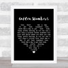 The Beatles Golden Slumbers Black Heart Song Lyric Framed Print