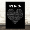 The Hunna NY To LA Black Heart Song Lyric Framed Print