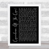 Barry Manilow Copacabana (At The Copa) Black Script Song Lyric Framed Print