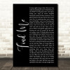 Boyce Avenue Find Me Black Script Song Lyric Framed Print