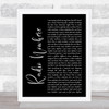 Bruce Springsteen Radio Nowhere Black Script Song Lyric Framed Print