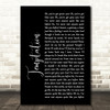 New Order Temptation Black Script Song Lyric Framed Print