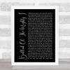 Noel Gallagher's High Flying Birds Ballad Of The Mighty I Black Script Song Lyric Framed Print