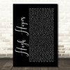 Panic! At The Disco High Hopes Black Script Song Lyric Framed Print