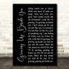 Paolo Nutini Growing Up Beside You Black Script Song Lyric Framed Print