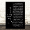 Shawn Mendes Bad Reputation Black Script Song Lyric Framed Print