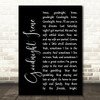 The Weavers Goodnight Irene Black Script Song Lyric Framed Print