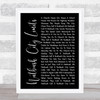 Tina Turner Nutbush City Limits Black Script Song Lyric Framed Print