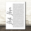 Panic! At The Disco High Hopes White Script Song Lyric Framed Print