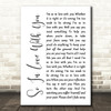 Texas So In Love With You White Script Song Lyric Framed Print