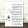 The Beautiful South Little Blue White Script Song Lyric Framed Print