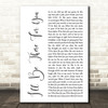 The Rembrandts Ill be there for you White Script Song Lyric Framed Print