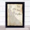 Al Green Let's Stay Together Man Lady Dancing Song Lyric Framed Print