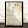 Lady Gaga & Bradley Cooper Shallow Man Lady Dancing Song Lyric Framed Print