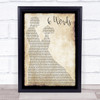 Wretch 32 6 Words Man Lady Dancing Song Lyric Framed Print