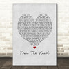 Another Level From The Heart Grey Heart Song Lyric Framed Print