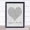 Camila Cabello Crying In The Club Grey Heart Song Lyric Framed Print
