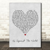 Coldplay Us Against The World Grey Heart Song Lyric Framed Print