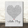 Dido White Flag Grey Heart Song Lyric Framed Print