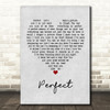Doria roberts Perfect Grey Heart Song Lyric Framed Print