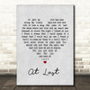 Eva Cassidy At Last Grey Heart Song Lyric Framed Print