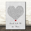 Four Tops Reach Out I'll Be There Grey Heart Song Lyric Framed Print