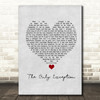 Paramore The Only Exception Grey Heart Song Lyric Framed Print