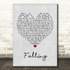 The Civil Wars Falling Grey Heart Song Lyric Framed Print