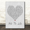 The Hunna NY To LA Grey Heart Song Lyric Framed Print