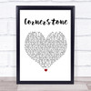 Arctic Monkeys Cornerstone White Heart Song Lyric Framed Print