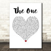 Backstreet Boys The One White Heart Song Lyric Framed Print