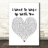 Boris Gardiner I Want To Wake With You White Heart Song Lyric Framed Print
