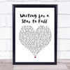 Boy Meets Girl Waiting for a Star to Fall White Heart Song Lyric Framed Print