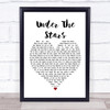 John Legend Under The Stars White Heart Song Lyric Framed Print