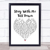 Judie Tzuke Stay With Me Till Dawn White Heart Song Lyric Framed Print